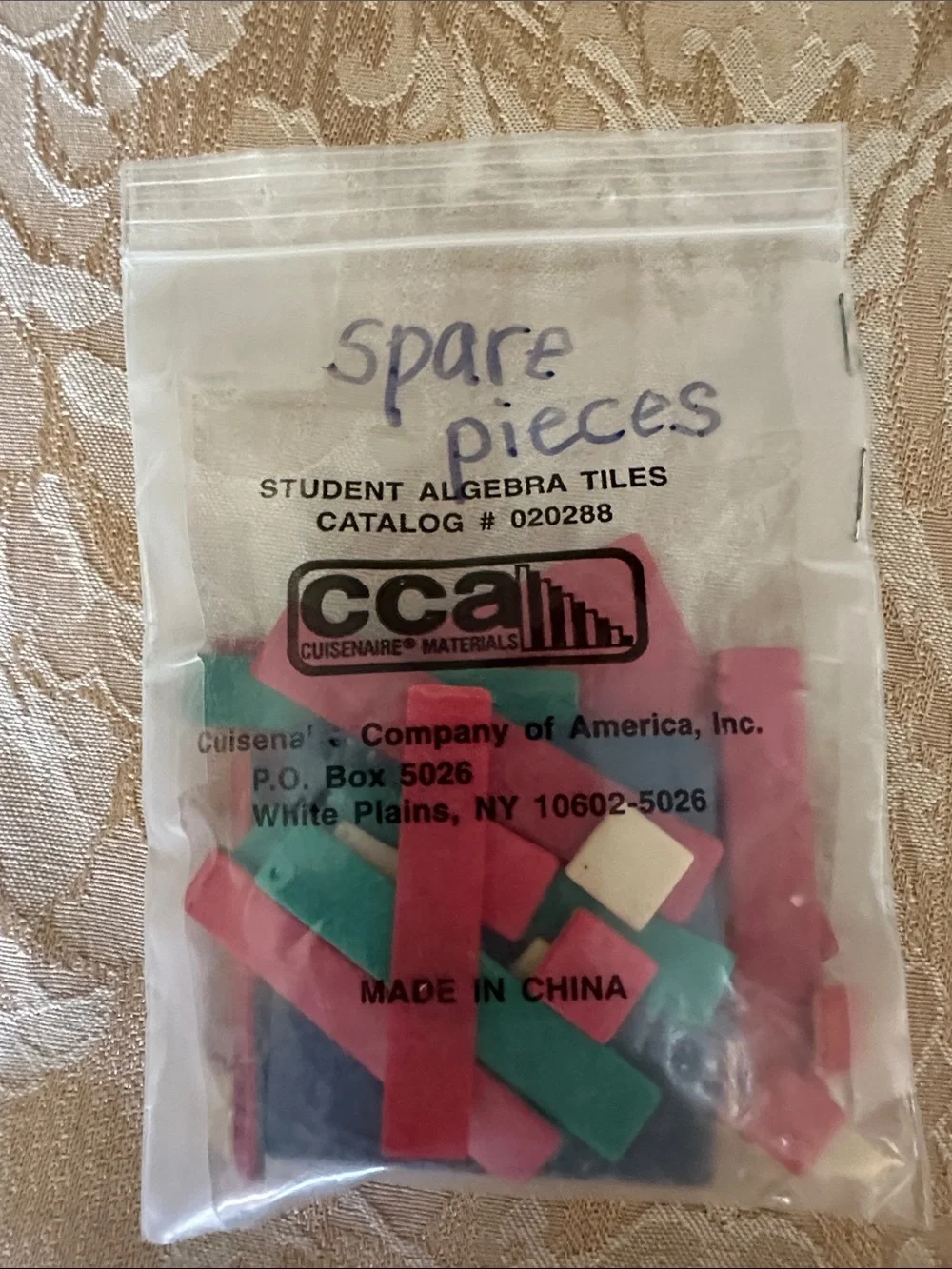 Algebra tiles manipulatives - 10 student sets + overhead set for teacher. Gr 6+